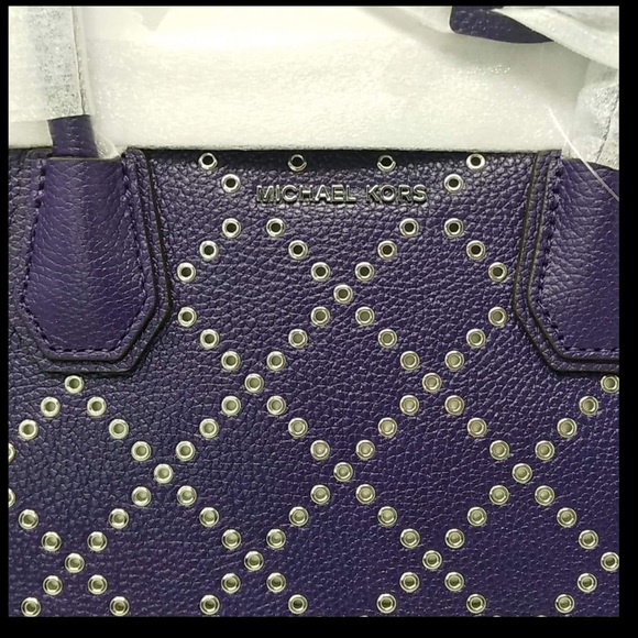 MICHAEL Michael Kors Mercer Stud and Grommet Convertible Large Leather Tote - Picture 4 of 11